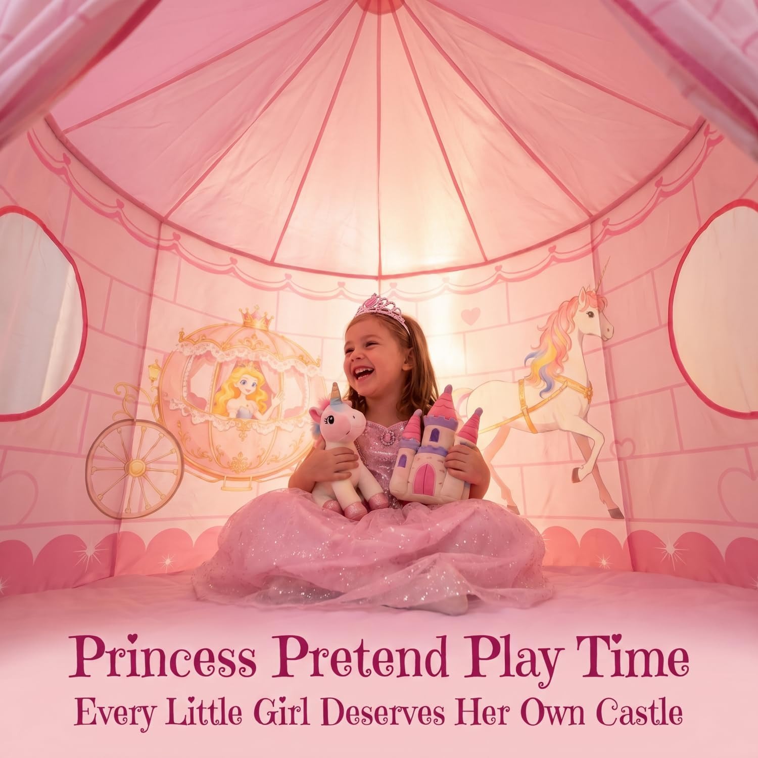Princess Pop Up Tent with Lights