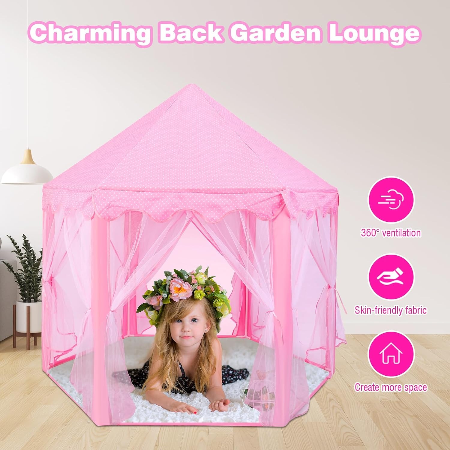Princess Tent with Dress Up Cape Set