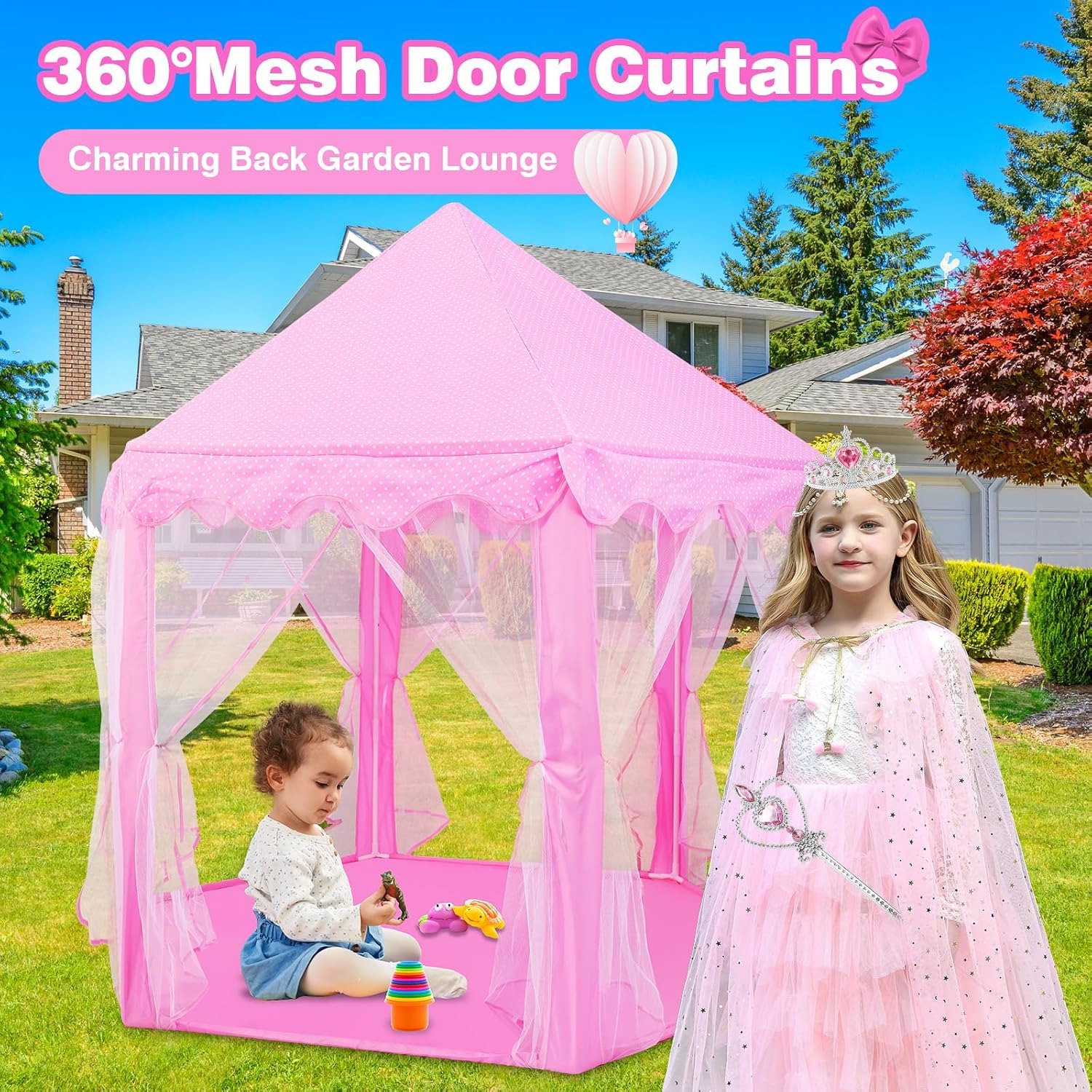 Princess Tent with Dress Up Cape Set: image 7