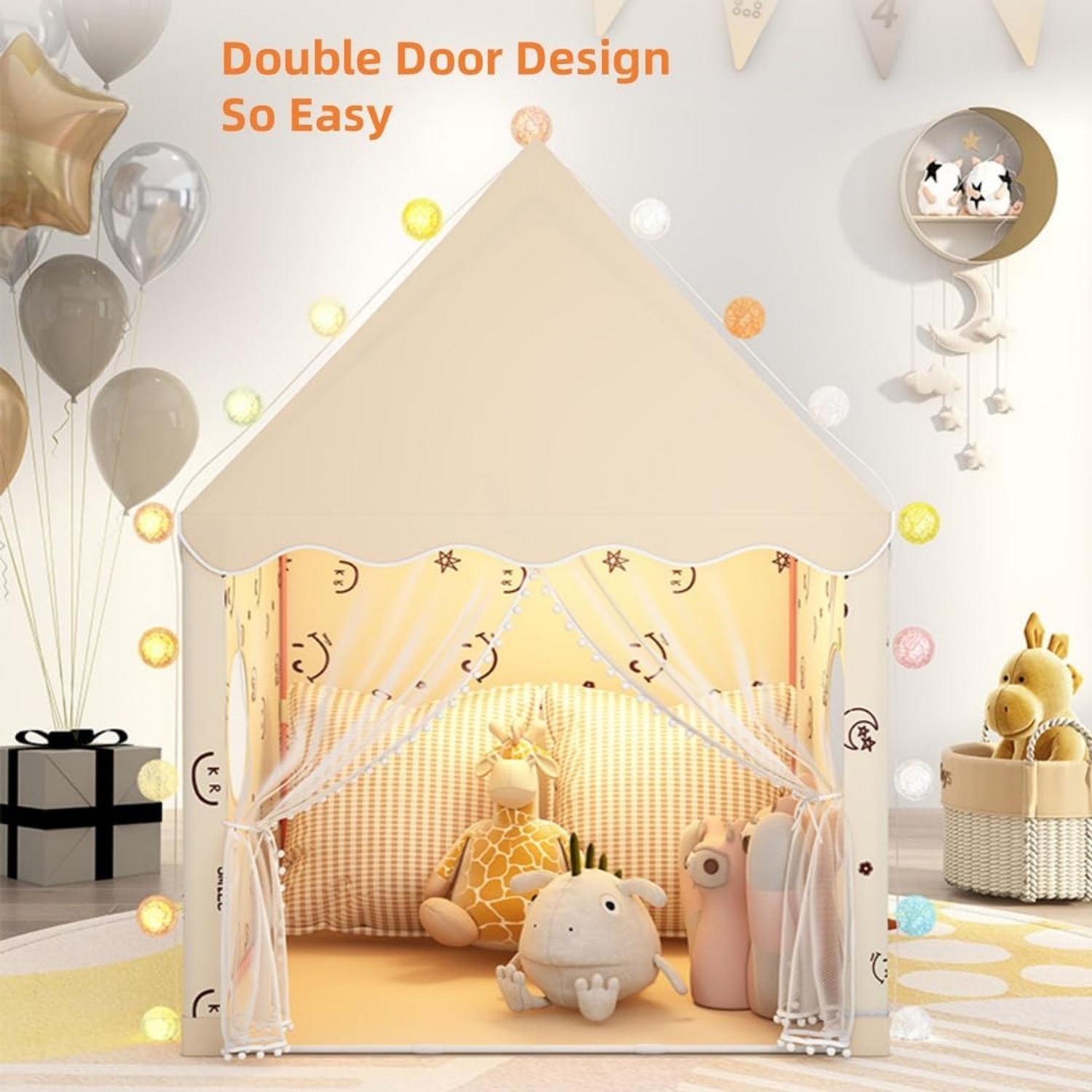 Butterfly Play Tent with Star Lights