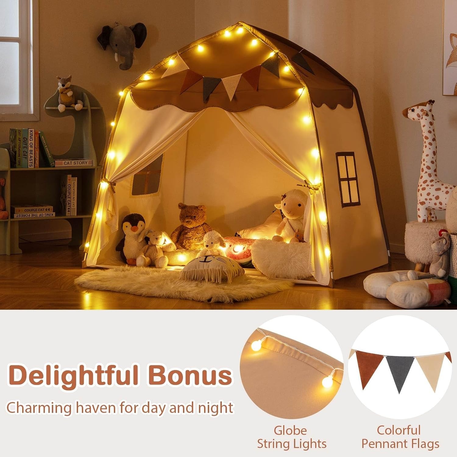 Dome Play Tent with Lights and Flags