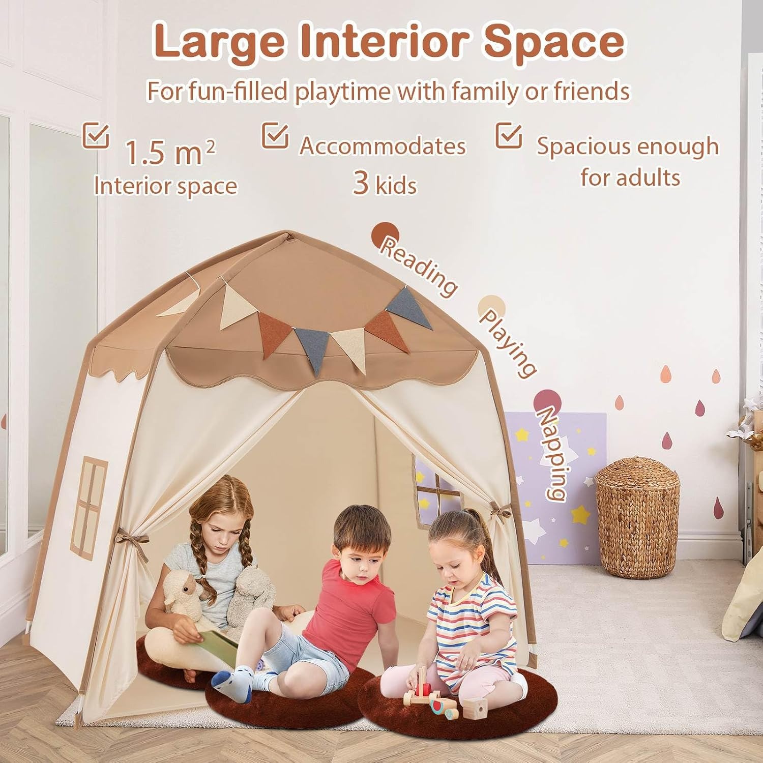 Dome Play Tent with Lights and Flags