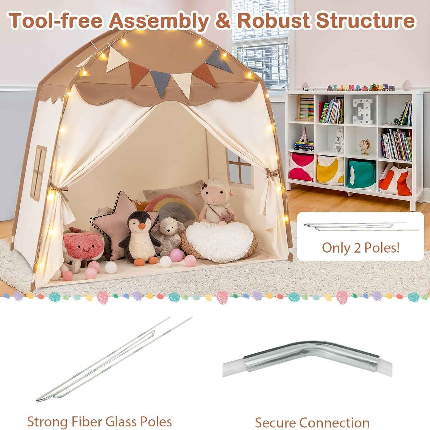 Dome Play Tent with Lights and Flags: image 7