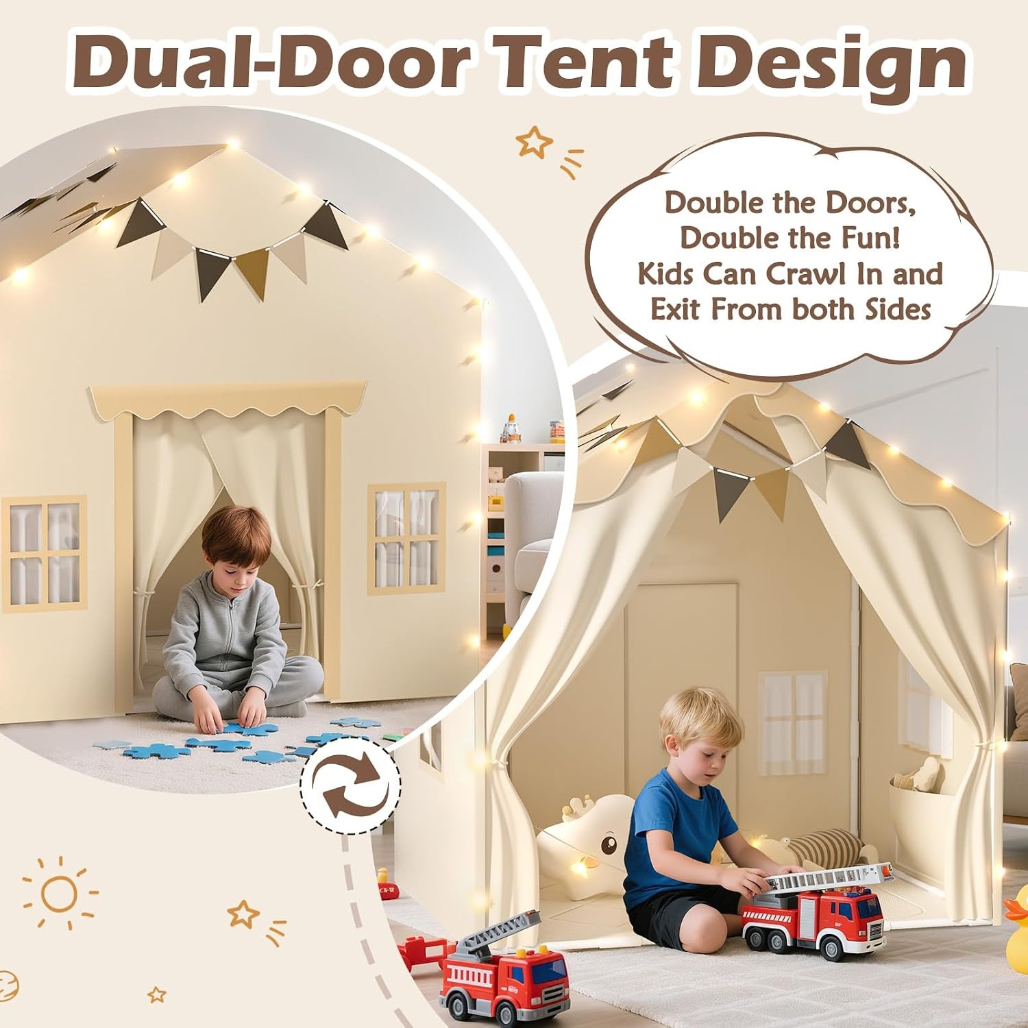 Double Door Playhouse Tent
