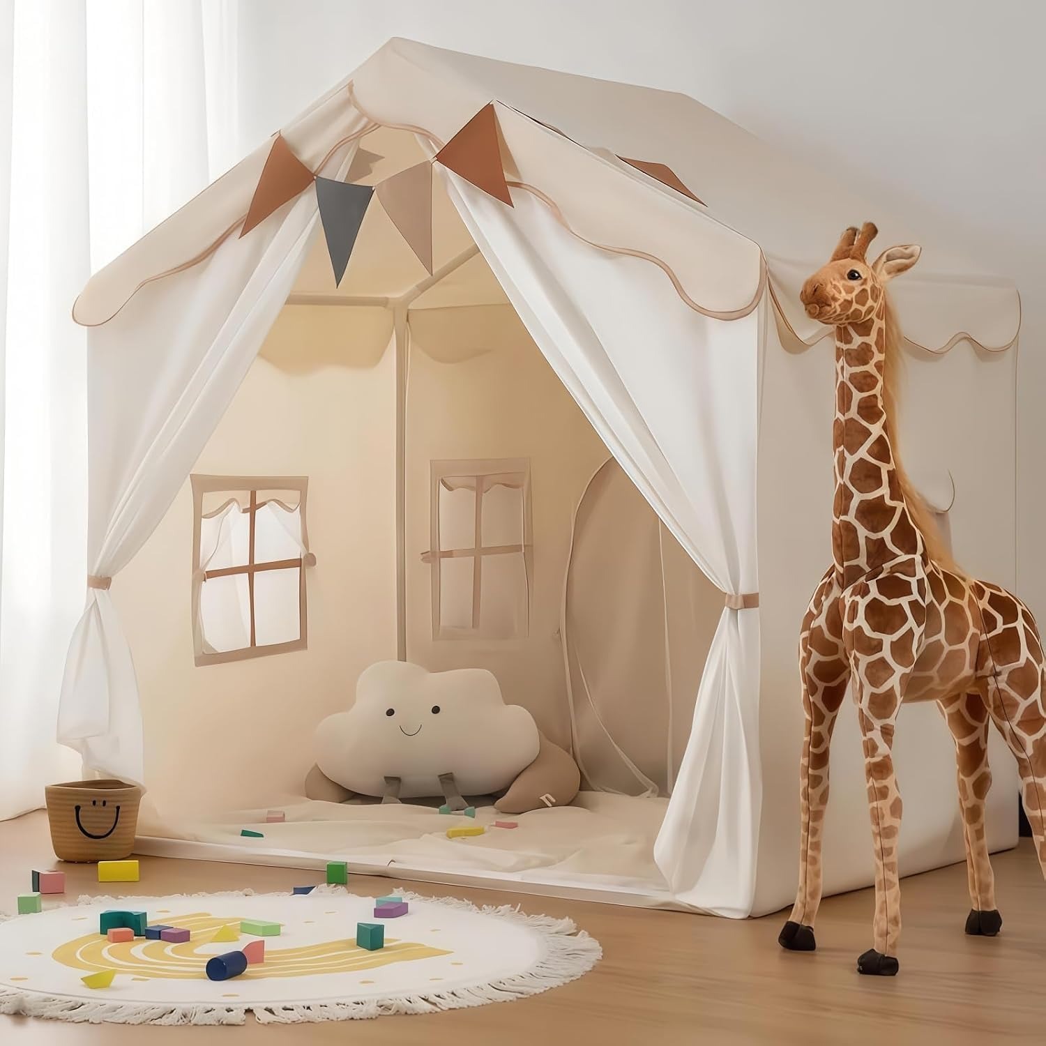 Two Door Play Tent with Padded Mat