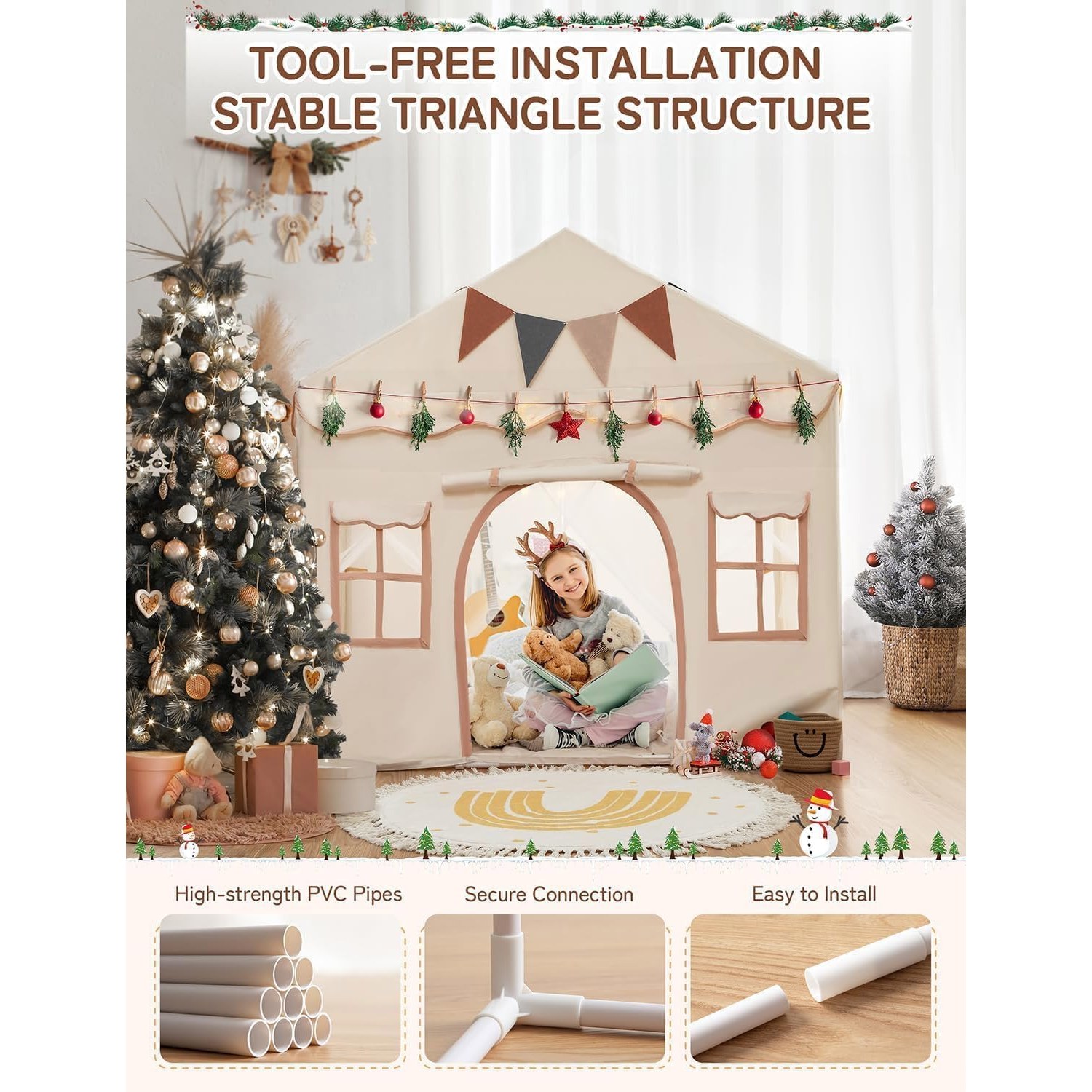 Two Door Play Tent with Padded Mat: image 5