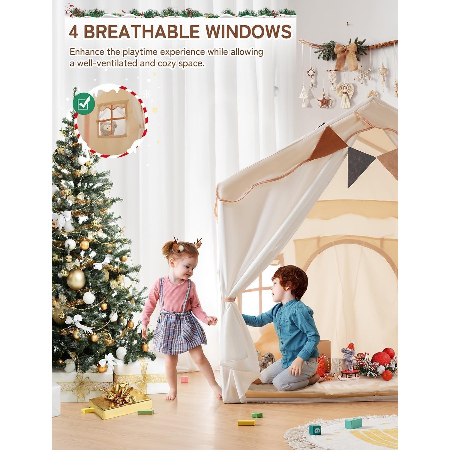 Two Door Play Tent with Padded Mat: image 7