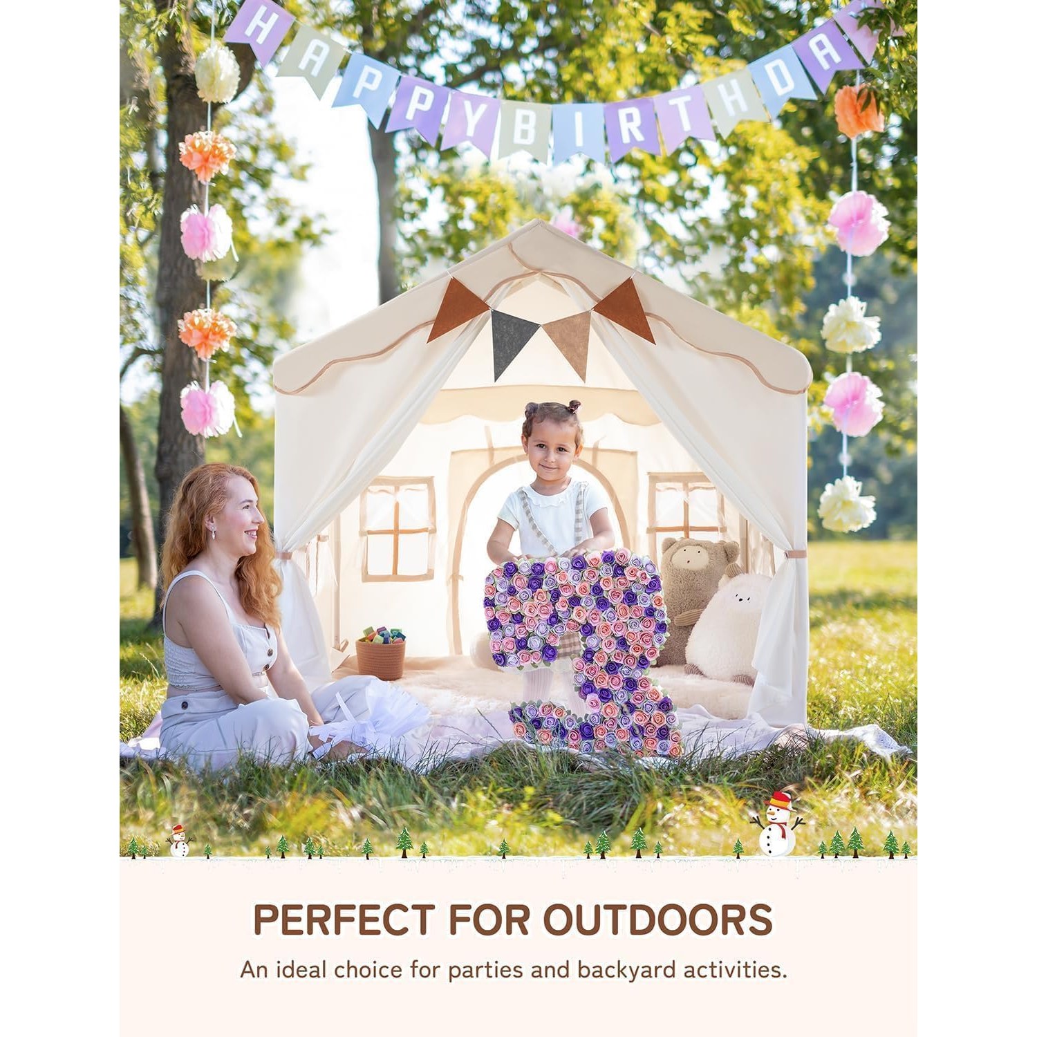 Two Door Play Tent with Padded Mat: image 8